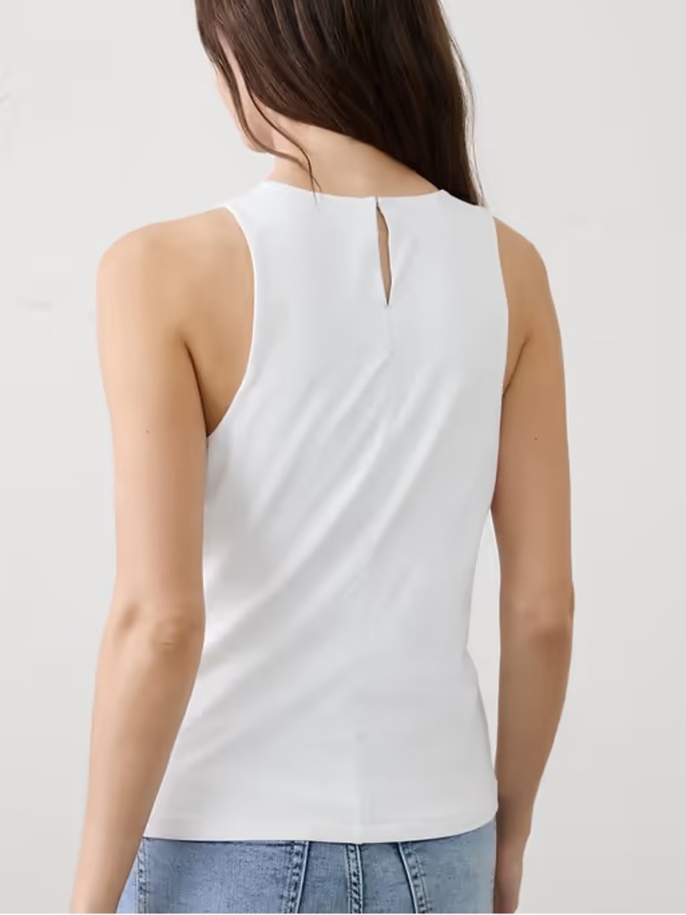 Banana republic white soft stretch racer tank